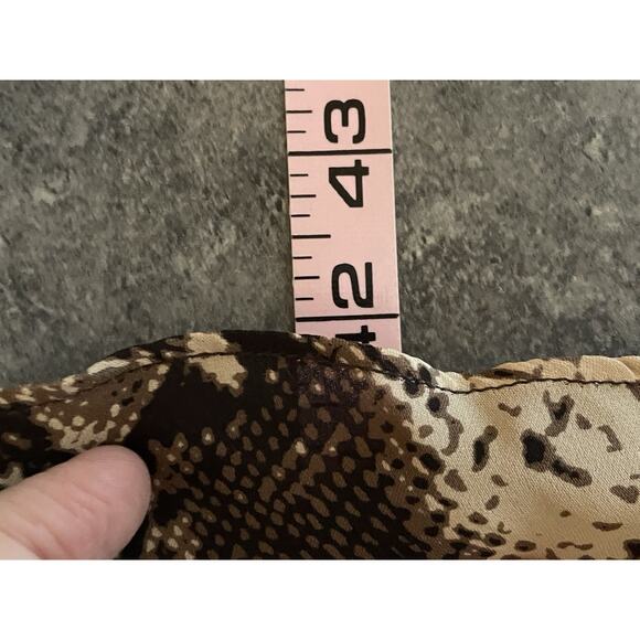 Donna Morgan‎ 100% Silk Dress Size 10 Earthy Animal Print Snakeprint Python Y2K - Picture 8 of 9